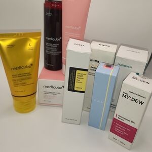 Korean Beauty Skincare Bundle-Medicube, COSRX, Rovectin, Numbyzin, My:Dew, Kahi